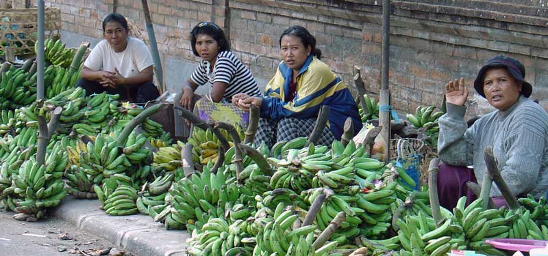 Bananenverkäufer auf Bali