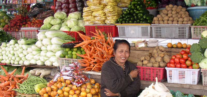 Bali Früchtemarkt bei Bedugul