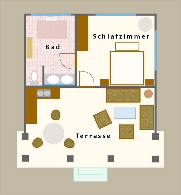 Villa Bougainvillea Gebäudeplan - Villa Grundriss