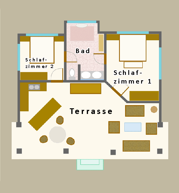 Villa Frangipani Gebäudeplan - Villa Grundriss