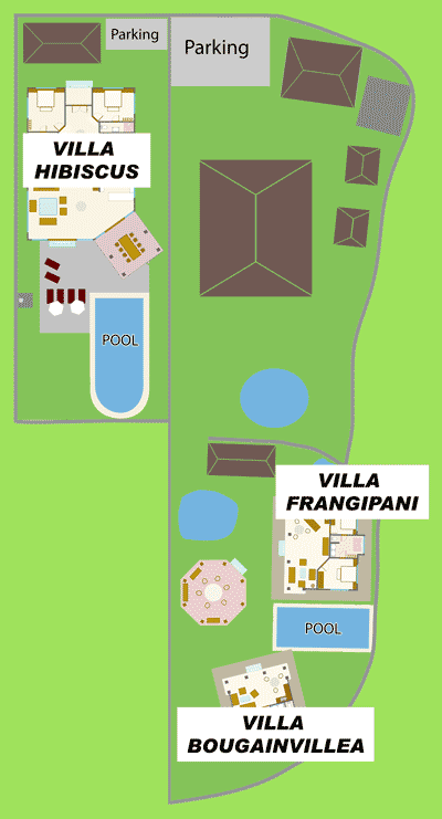 Villa Kompiang Bali Grundrissplan