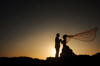 Hochzeit in der Villa Kompiang Bali - Fotosession zum Sonnenuntergang