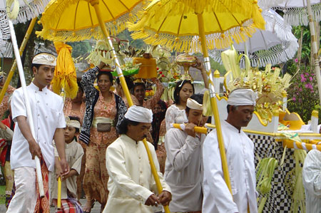 Tempelzeremonie in Bali